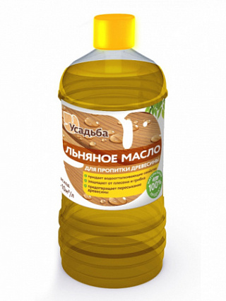 Антисептик масло льняное для пропитки древесины 1л/пэт.бутылка